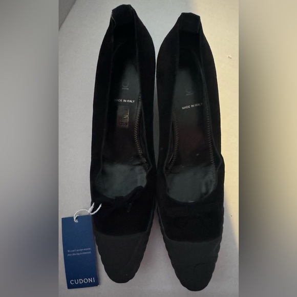 Vintage Fendi Kitten Heels, Black Suede Upper and Rubber Soles with Dust Bags - Picture 2 of 14